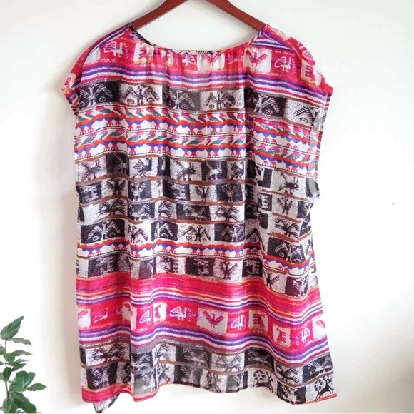 Show Me Your Mumu Soaree Tunic in Wild Wyoming Print Large Aztec - Picture 6 of 6